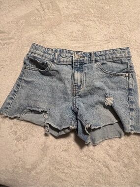 art class Light Blue Distressed Denim Shorts